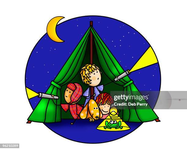 camping out - camping clipart images stock illustrations