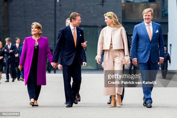 King Willem-Alexander of The Netherlands, Queen Maxima of The Netherlands, Grand Duke Henri of Luxembourg and Grand Duchess Maria Teresa of...
