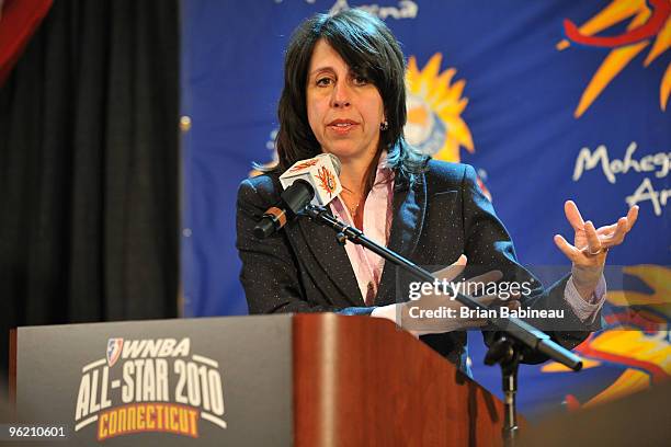 President Donna Orender announces the 2010 WNBA All Star game will be held on July 10th at Mohegan Sun in Uncasville, Connecticut. NOTE TO USER: User...