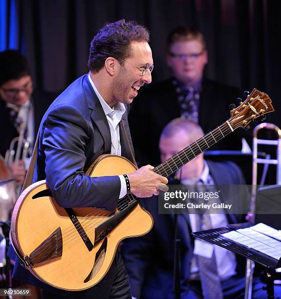 Musician Anthony Wilson performs at the GRAMMY Salute To Jazz at The GRAMMY Museum on January 26, 2010 in Los Angeles, California.