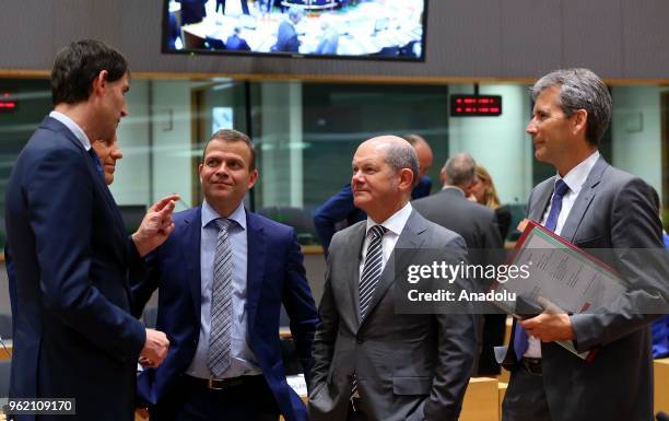 German Finance Minister Olaf Scholz , Estonian Minister of Finance Toomas Toniste , Dutch Finance Minister Wopke Hoekstra and Austrian Finance...