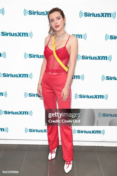 Bella Thorne visits the SiriusXM Studios on May 24, 2018 in New York City.