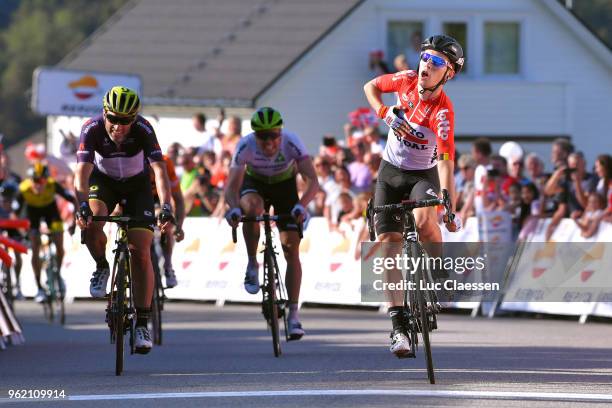 Arrival / Bjorg Lambrecht of Belgium and Team Lotto Soudal / Michael Albasini of Switzerland and Team Mitchelton-Scott Black Points Jersey / Edvald...