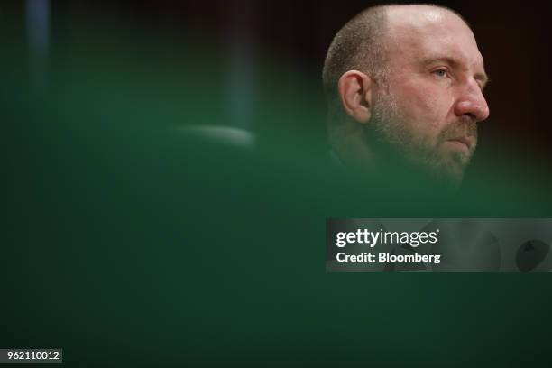 Phil Venables, managing director and head of operational risk management and analysis at Goldman Sachs Group Inc., testifies during a Senate Banking...