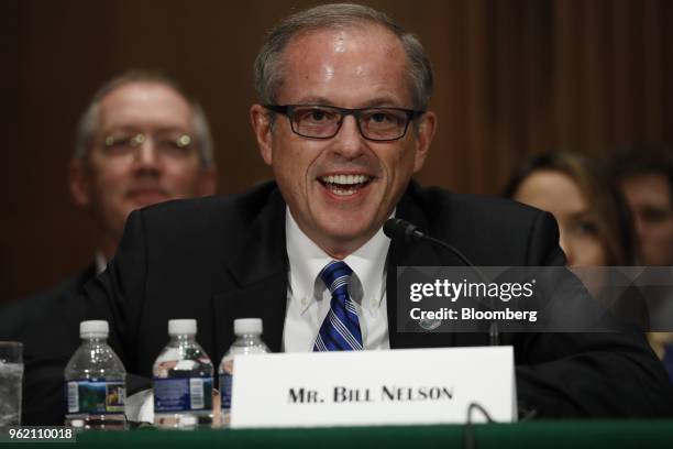 Bill Nelson, president and chief executive officer of FS-ISAC Inc., testifies during a Senate Banking Committee hearing in Washington, D.C., U.S., on...