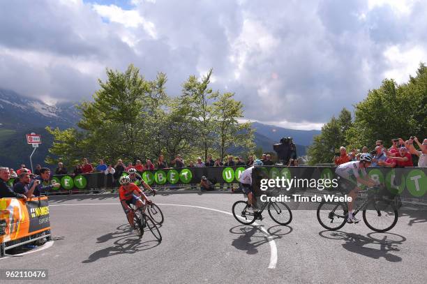 Domenico Pozzovivo of Italy and Team Bahrain-Merida / Tom Dumoulin of The Netherlands and Team Sunweb / Christopher Froome of Great Britain and Team...