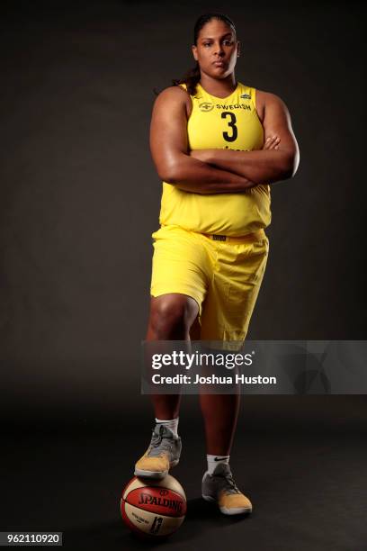 Courtney Paris of the Seattle Storm poses for a head shot during 2018 WNBA media day at Key Arena Seattle, Washington. NOTE TO USER: User expressly...