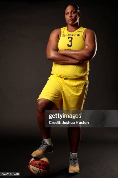 Courtney Paris of the Seattle Storm poses for a head shot during 2018 WNBA media day at Key Arena Seattle, Washington. NOTE TO USER: User expressly...