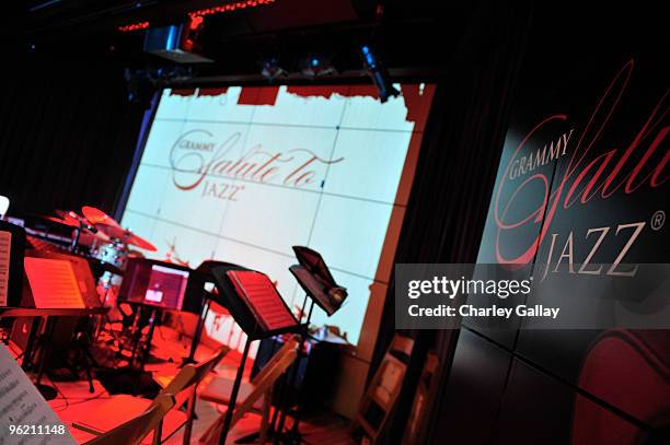 General view is seen at the GRAMMY Salute To Jazz at The GRAMMY Museum on January 26, 2010 in Los Angeles, California.