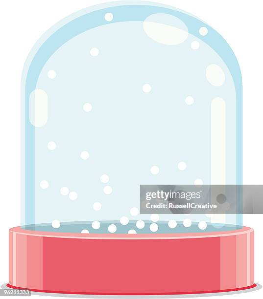 stockillustraties, clipart, cartoons en iconen met snow globe - empty snow globe