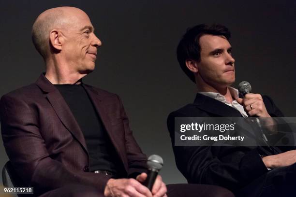 Actors J.K. Simmons and Harry Lloyd attend the For Your Consideration Event For Starz's "Counterpart" And "Howards End" at LACMA on May 23, 2018 in...