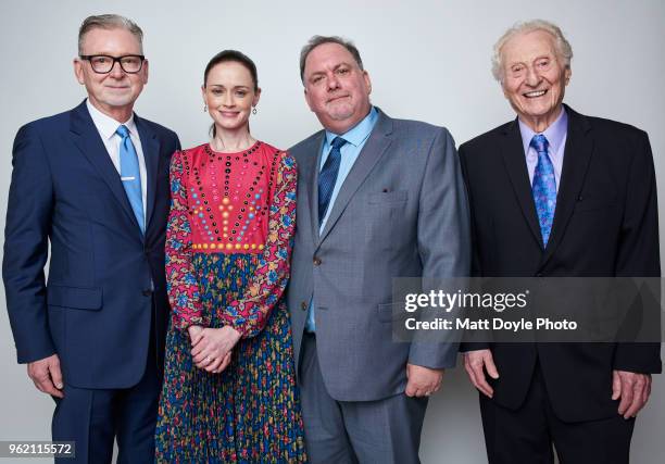 Warren Littlefield, Alexis Bledel, Bruce Miller and Daniel Wilson of 'The Handmaid's Tale' pose for a portrait at The 77th Annual Peabody Awards...