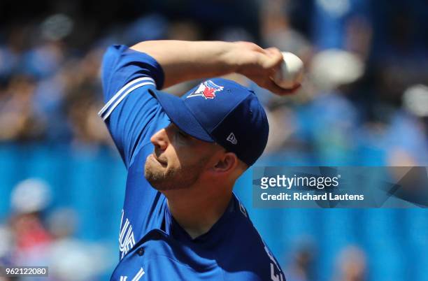 May 24 Toronto Blue Jays starting pitcher Marco Estrada throws n the first inning, The Toronto Blue Jays took on the Los Angeles Angels at the Rogers...