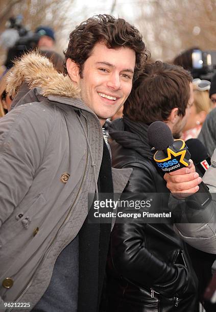 Actor Adam Brody attends "The Romantics" premiere during the 2010 Sundance Film Festival at Library Center Theatre on January 27, 2010 in Park City,...