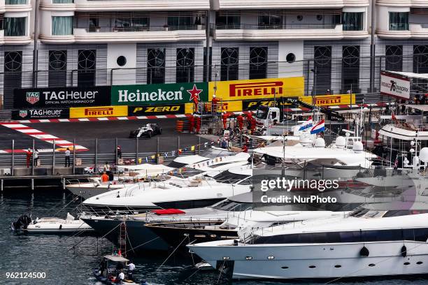 Lance Stroll from Canada with Williams F1 Mercedes FW41 during the Monaco Formula One Grand Prix at Monaco on 24th of May, 2018 in Montecarlo, Monaco.