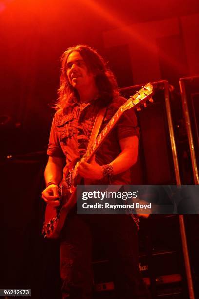 Guitarist Joe Hottinger of Halestorm performs at the House Of Blues in Chicago, Illinois on January 19, 2010.