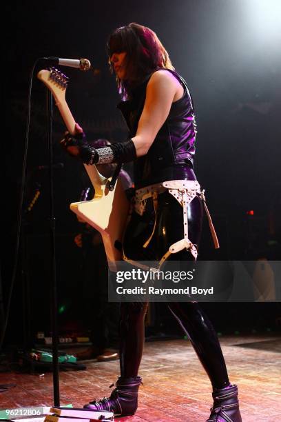 Singer Lzzy Hale of Halestorm performs at the House Of Blues in Chicago, Illinois on January 19, 2010.