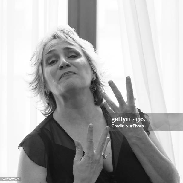 The singer Patricia Racette attends the presentation of After Dinner at the Teatro Real de Madrid. May 24 2018 Spain