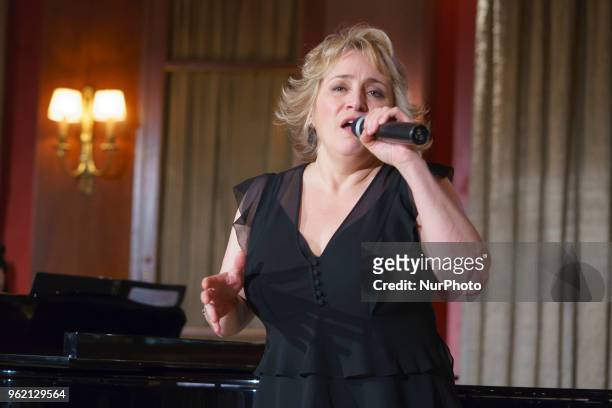 The singer Patricia Racette attends the presentation of After Dinner at the Teatro Real de Madrid. May 24 2018 Spain