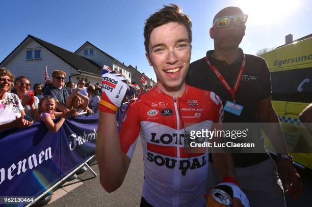 Arrival / Bjorg Lambrecht of Belgium and Team Lotto Soudal / Celebration / during the 11th Tour des Fjords 2018, Stage 3 a 183km stage from Farsund...