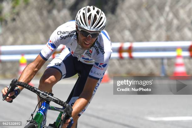 French rider Thomas Lebas from Kinan Cycling Team in action during Minami Shinshu stage, 123.6km on Shimohisakata Circuit race, the fifth stage of...