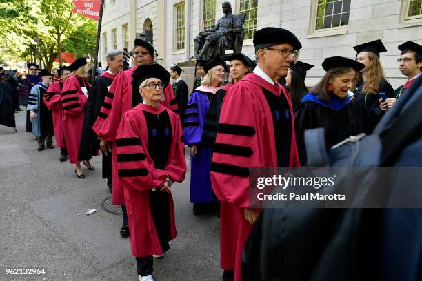 Twyla Tharp receives an honorary degree at the Harvard University 2018 367th Commencement exercises at Harvard University on May 24, 2018 in...