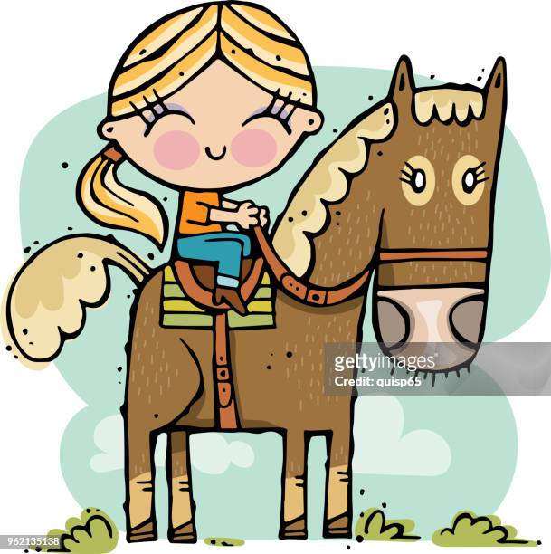 34 Cartoon Girl Riding Horse Photos and Premium High Res Pictures - Getty  Images