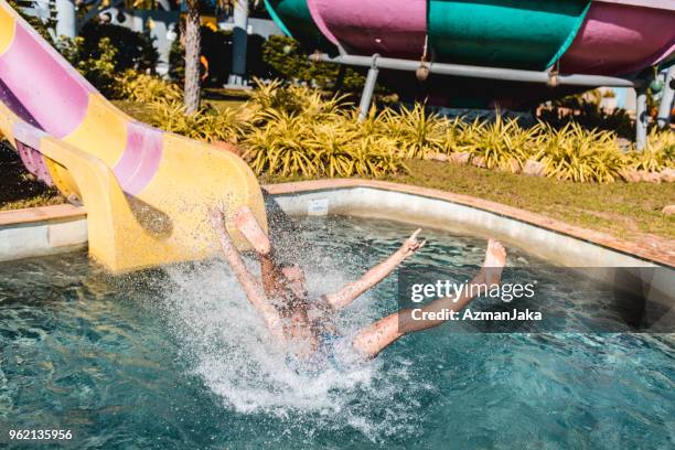 Slide Falling Colorful Waterpark Photos and Premium High Res Pictures - Getty Images