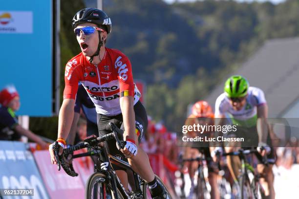 Arrival / Bjorg Lambrecht of Belgium and Team Lotto Soudal / during the 11th Tour des Fjords 2018, Stage 3 a 183km stage from Farsund to Egersund on...