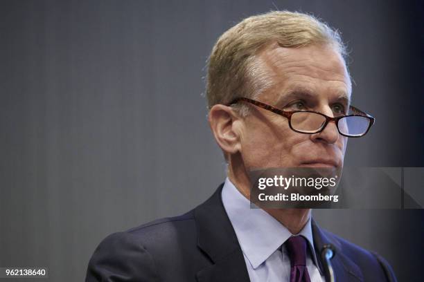 Robert Kaplan, president and chief executive officer of Federal Reserve Bank of Dallas, listens during the the Federal Reserve Bank of Atlanta &...