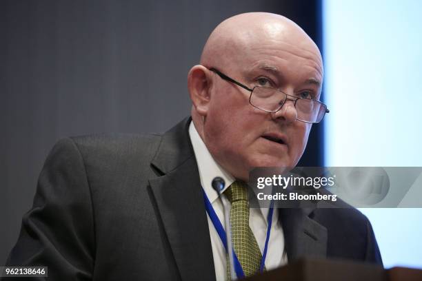 Mark Wynne, vice president of the Federal Reserve Bank of Dallas, speaks during the the Federal Reserve Bank of Atlanta & Dallas Technology...