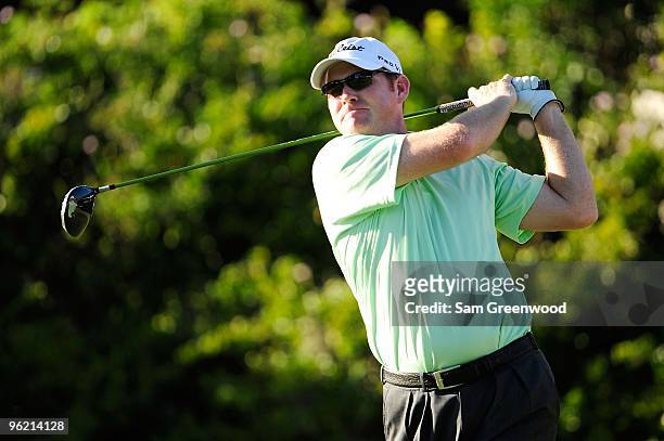 Troy Matteson hits a shot during the first round of the Sony Open at Waialae Country Club on January 14, 2010 in Honolulu, Hawaii.