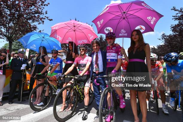 Giulio Ciccone of Italy and Team Bardiani CSF Blue Mountain Jersey / Simon Yates of Great Britain and Team Mitchelton-Scott Pink Leader Jersey /...