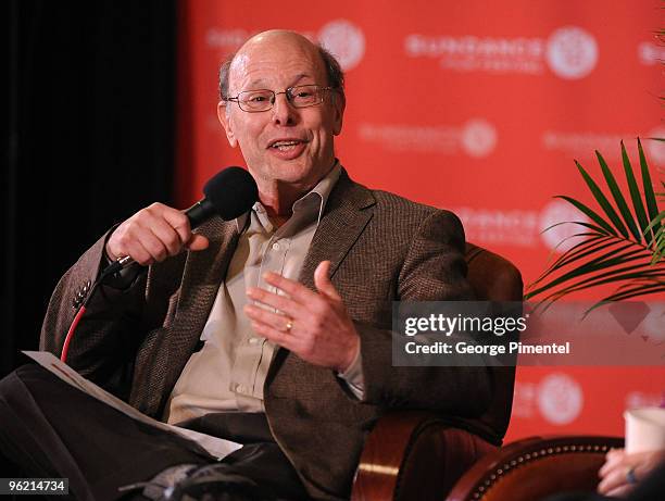 President of the Center for Constitutional Rights Michael Ratner speaks at "Saving Deomcracy, One Story at a Time" during the 2010 Sundance Film...