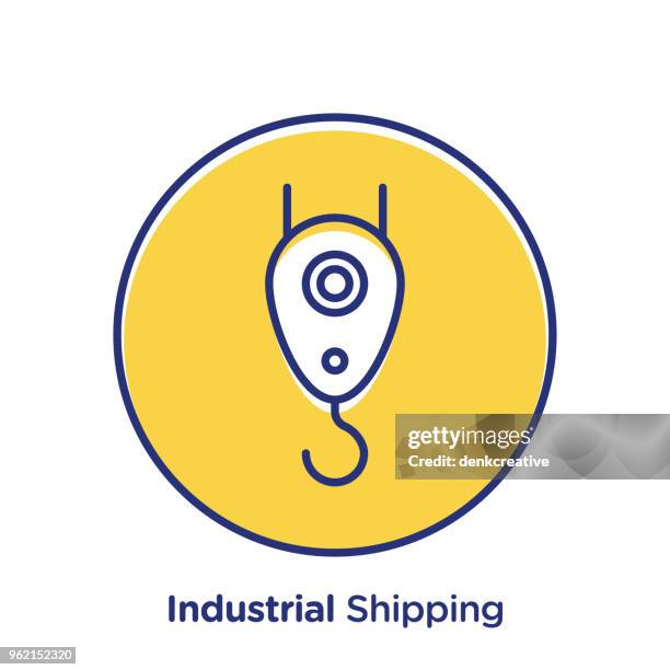 industry icon - hoisted stock illustrations