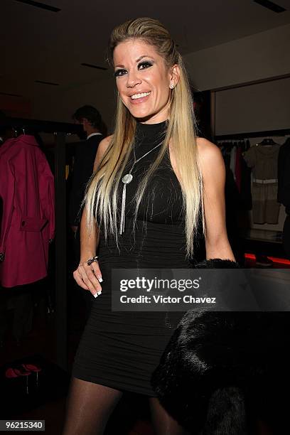 Personality Silvia Irabien "La Chiva" attends the Louis Vuitton tribute to Stephen Sprouse at the Louis Vuitton Masaryk store on February 4, 2009 in...