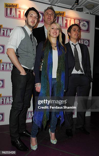 Greg Davis, James Buckley, Emily Head and Blake Harrison attend the Loaded LAFTA Awards on January 27, 2010 in London, England.