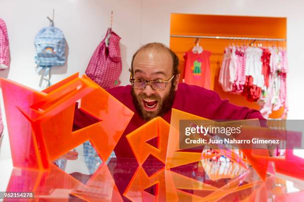 Tristan Ramirez attends Alejandro Dron's Exhibition at Agatha Ruiz de la Prada store on May 24, 2018 in Madrid, Spain.