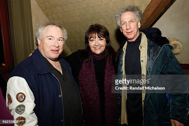 Manager Toby Mamis, BMI executive Doreen Ringer Ross and pohotographer Bob Gruen attends the BMI Zoom Dinner during the 2010 Sundance Film Festival...