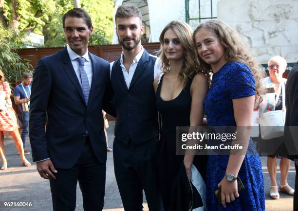 Ice dance skating French champions Guillaume Cizeron and Gabriella Papadakis between winners of 2017 French Open Rafael Nadal of Spain and Jelena...