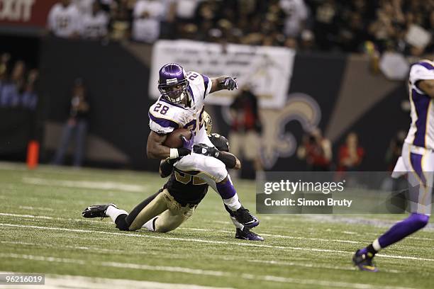 Playoffs: Minnesota Vikings Adrian Peterson in action vs New Orleans Saints. New Orleans, LA 1/24/2010 CREDIT: Simon Bruty