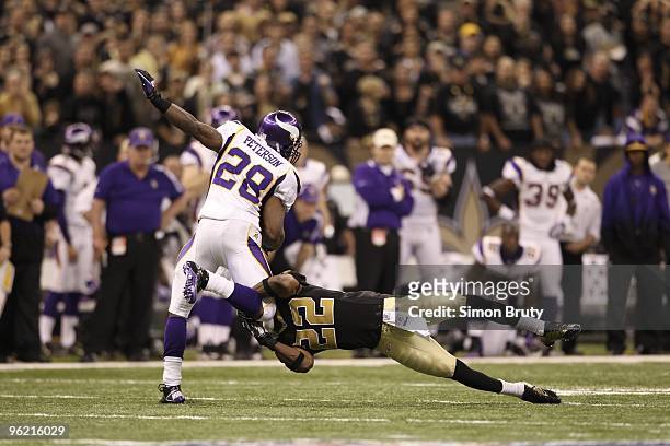 Playoffs: Minnesota Vikings Adrian Peterson in action vs New Orleans Saints. New Orleans, LA 1/24/2010 CREDIT: Simon Bruty