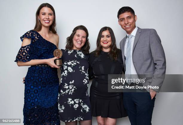 Evelyn Rivera Portillo, director Hilary Linder, Renata Teodoro and Antonio Alarcon of 'Indivisible' pose for a portrait at The 77th Annual Peabody...