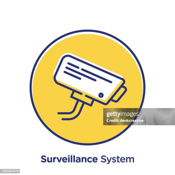 surveillance camera - remote guarding stock illustrations