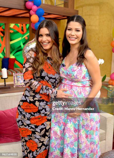 Chiquinquira Delgado and Ana Patricia Gámez at Despierta America's 21st anniversary at Univision Studios on May 22, 2018 in Miami, FL