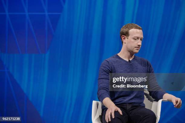 Mark Zuckerberg, chief executive officer and founder of Facebook Inc., listens during the Viva Technology conference in Paris, France, on Thursday,...