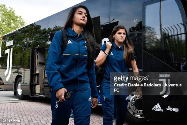 Vanessa Panzeri and Sofia Cantore of Juventus in action during the women serie A final match between Juventus Women and Brescia calcio Femminile at...