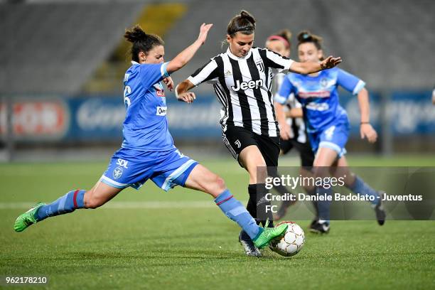 Sofia Cantore of Juventus in action during the women serie A final match between Juventus Women and Brescia calcio Femminile at Silvio Piola Stadium...