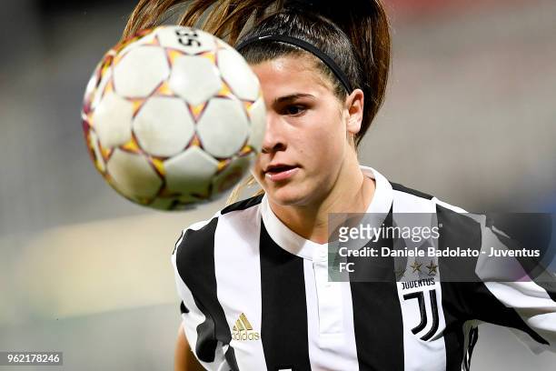 Sofia Cantore of Juventus in action during the women serie A final match between Juventus Women and Brescia calcio Femminile at Silvio Piola Stadium...