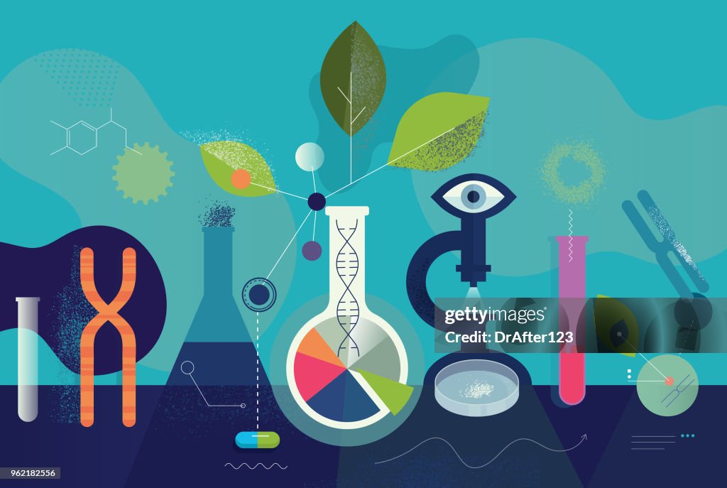 Biomedisch onderzoek laboratorium Concept